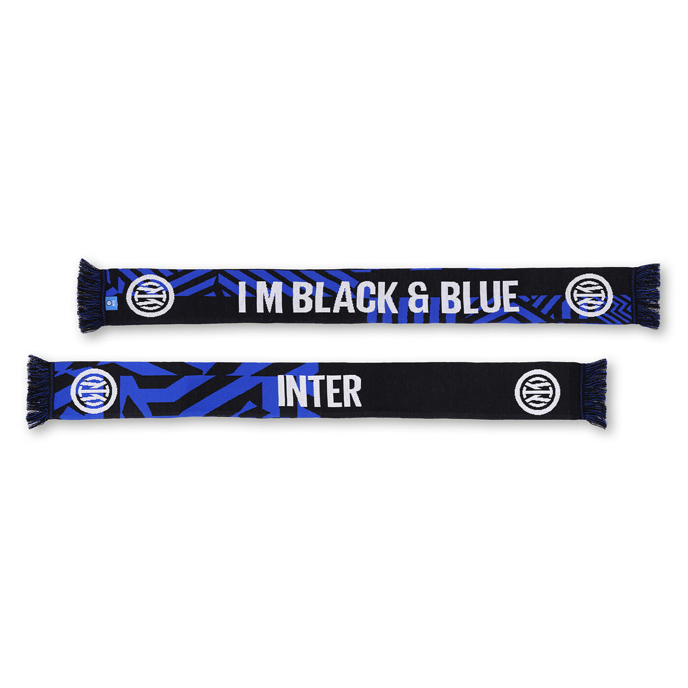 Image IM BLACK & BLUE TWO-SIDED SCARF