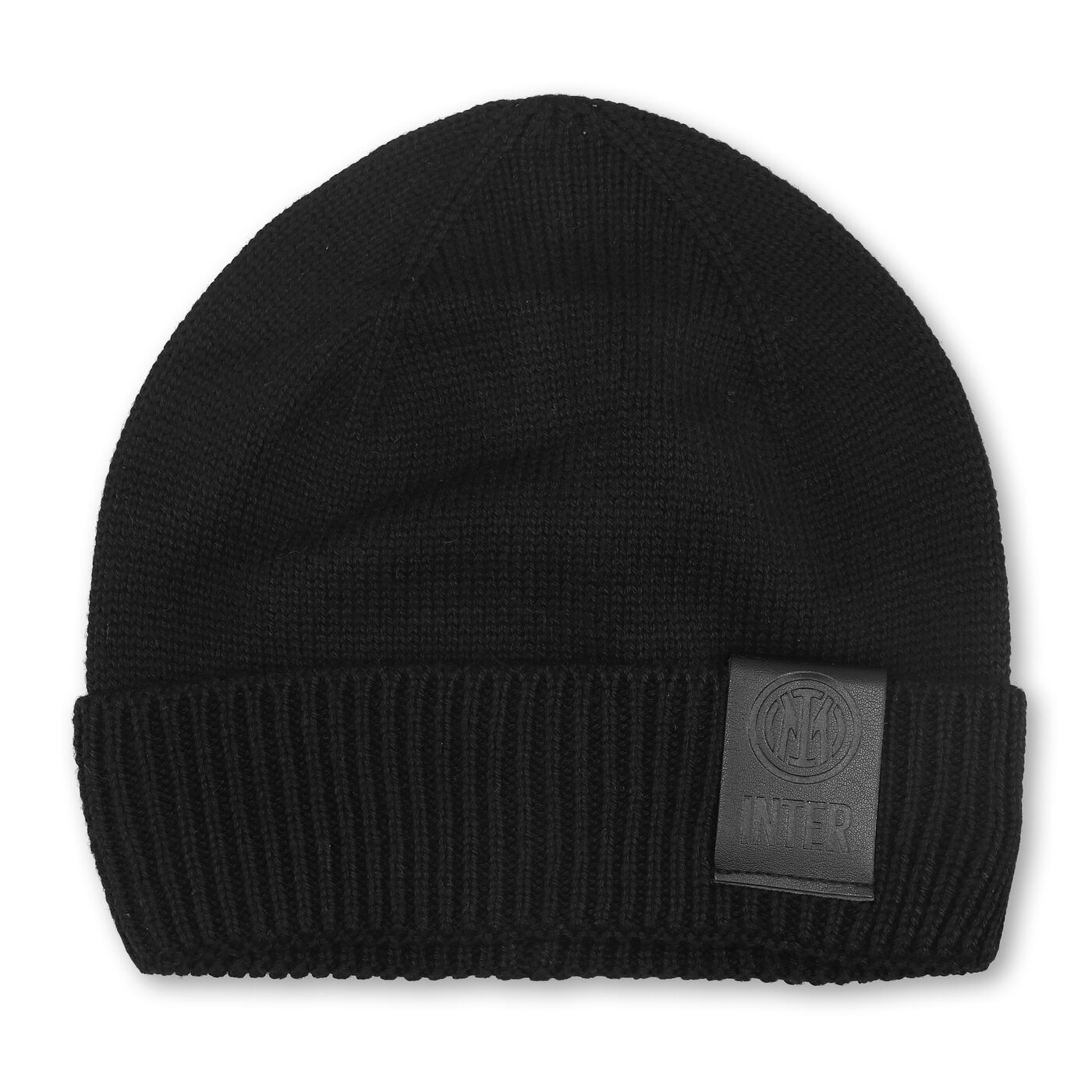 Image IM BEANIE WITH LEATHER LABEL