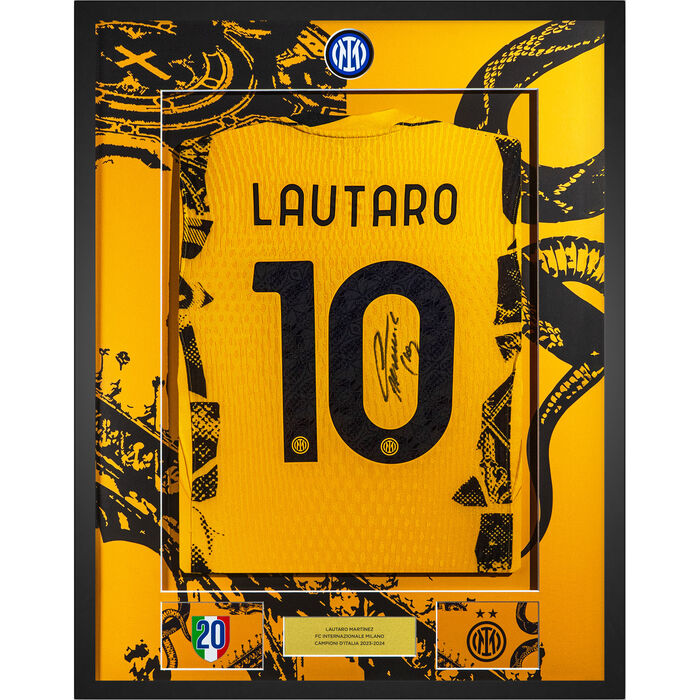 Image IM THIRD MATCH JERSEY 2 STARS 2024/25 SIGNED BY LAUTARO