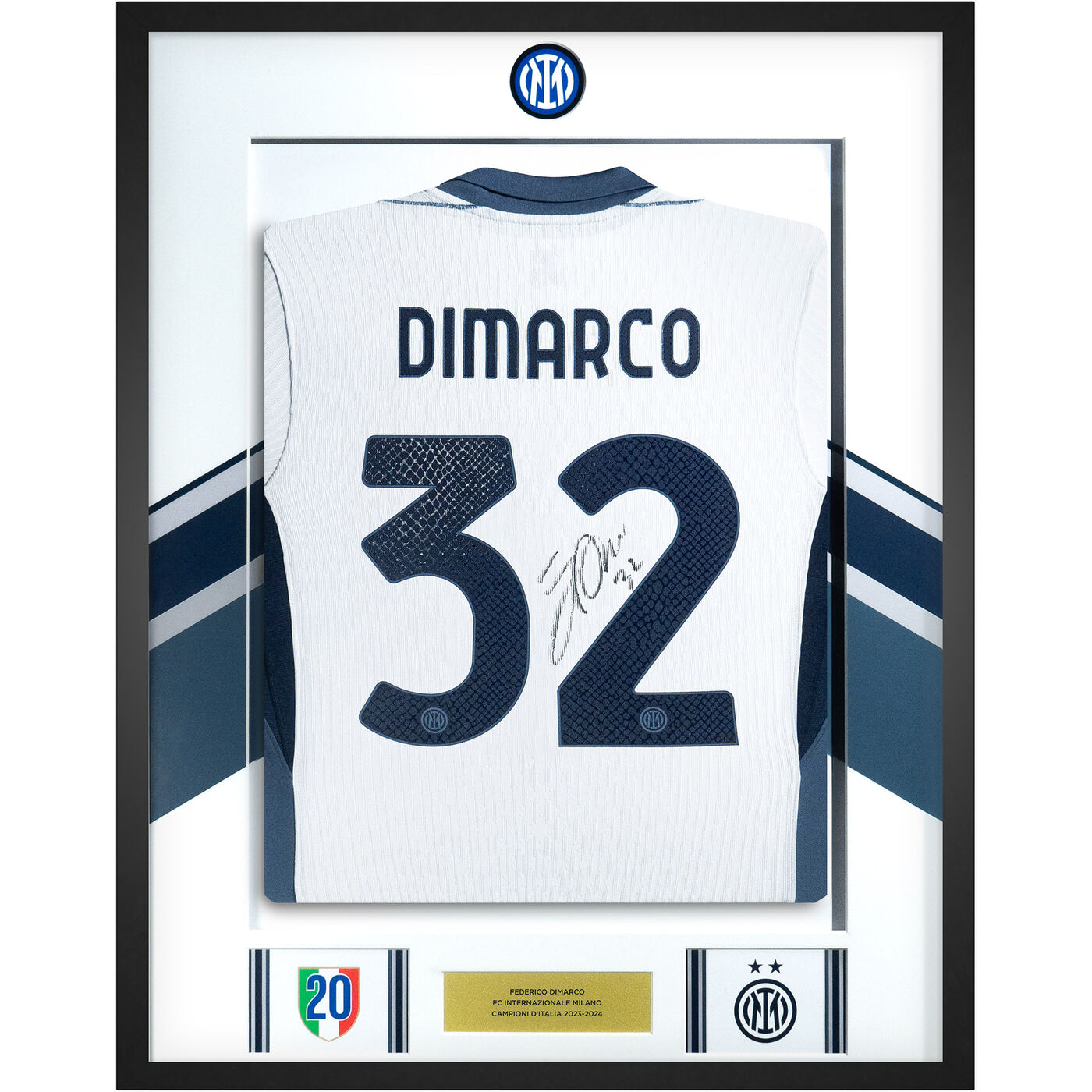 Image IM MAILLOT MATCH À L'EXTÉRIEUR 2 STARS 2024/25 DÉDICACÉ PAR DIMARCO