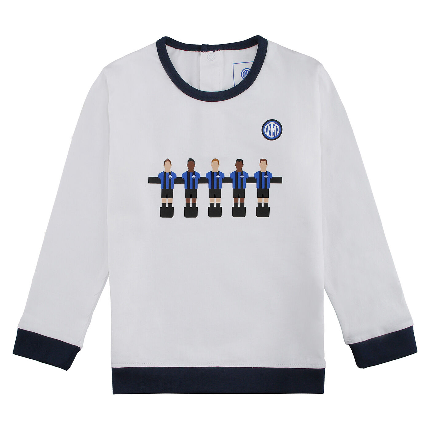 IM ENSEMBLE T SHIRT MANCHES LONGUES ET SHORT BABY FOOT Inter