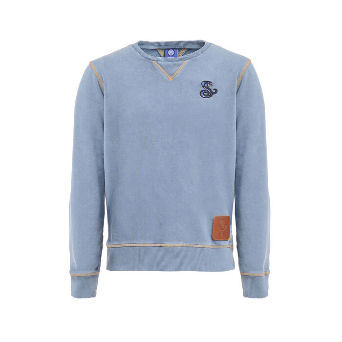 Image IM DENIM CREWNECK SWEATSHIRT STONE WASH KIDS