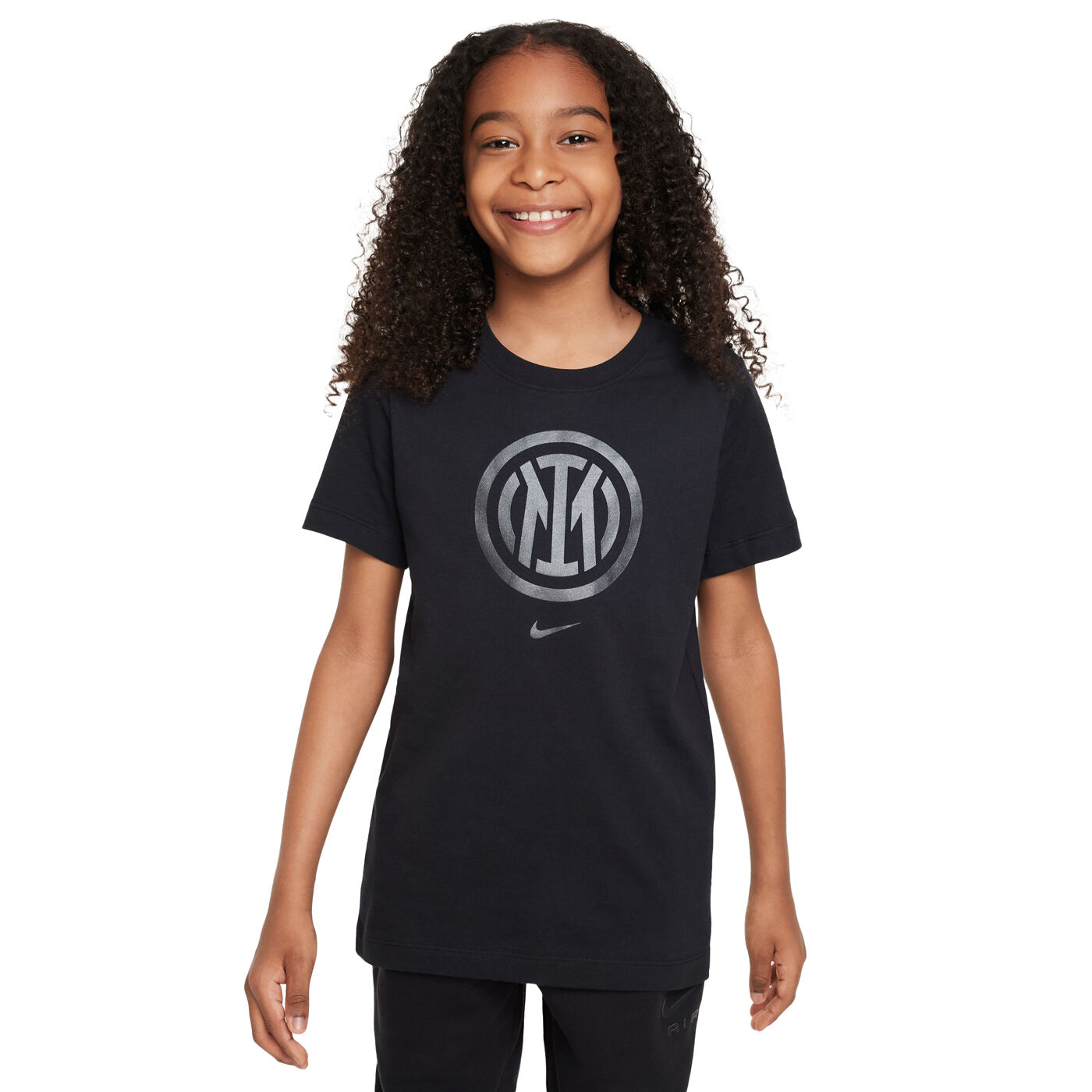 Nike T shirt Logo Crest Nera Bambino Inter Online Store