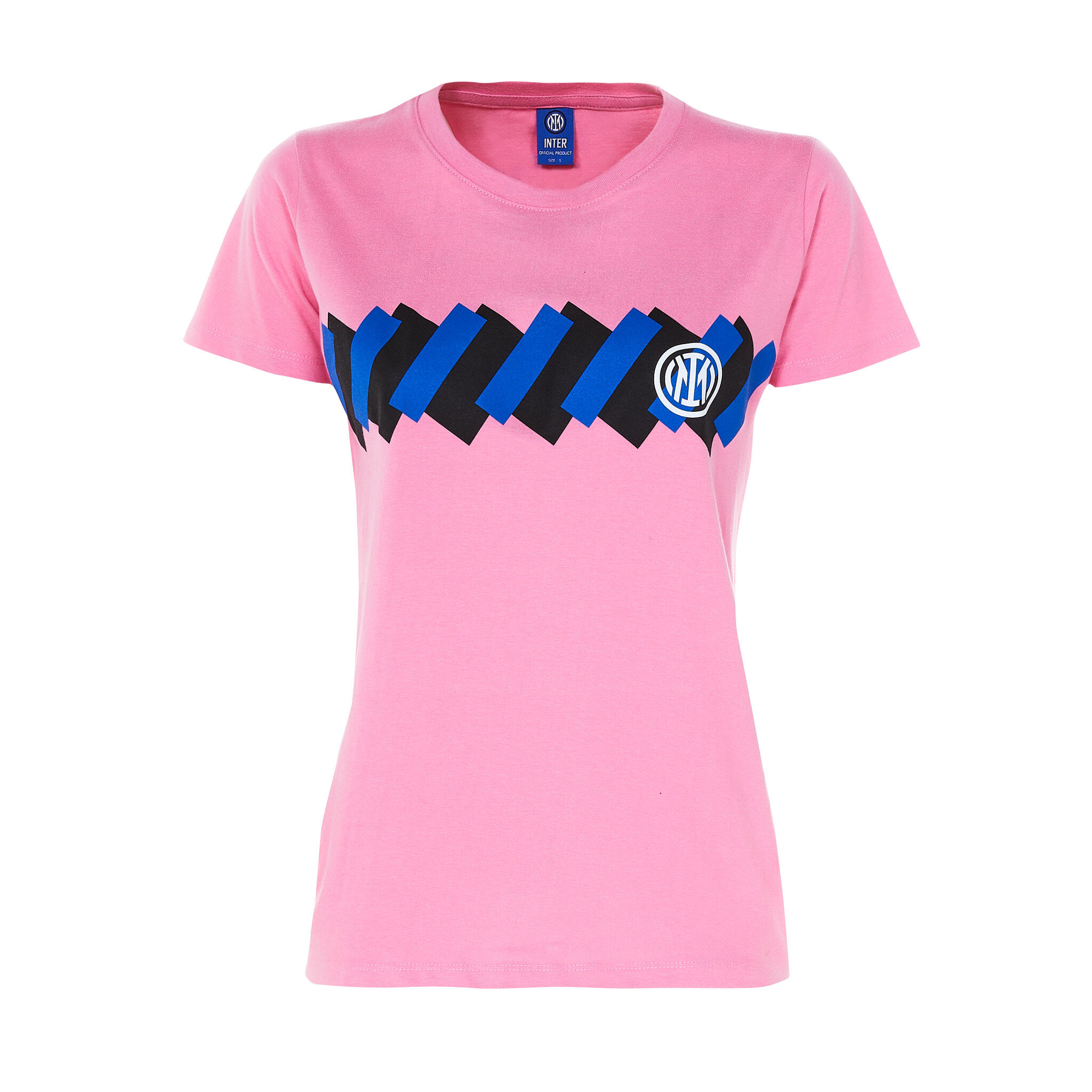 Nera Adulto Inter T-shirt Donna Logo in Rilievo 