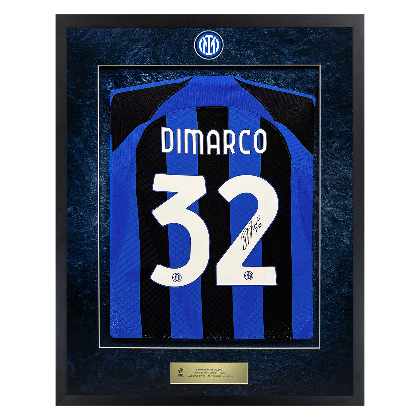 Image IM MAILLOT HOME MATCH FINAL ISTANBUL 2023 SIGNED DIMARCO