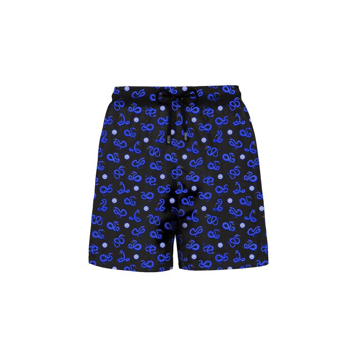 Image M INTER X MC2 SAINT BARTH MINI BISCIONE PATTERN KID'S TRUNKS