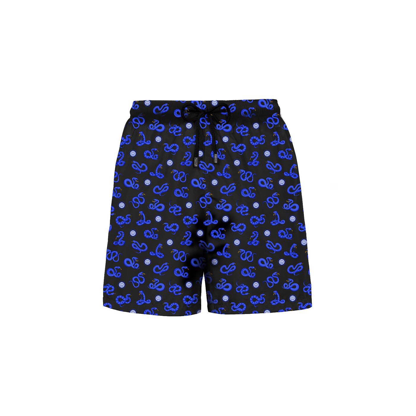 Image M INTER X MC2 SAINT BARTH MINI BISCIONE PATTERN KID'S TRUNKS