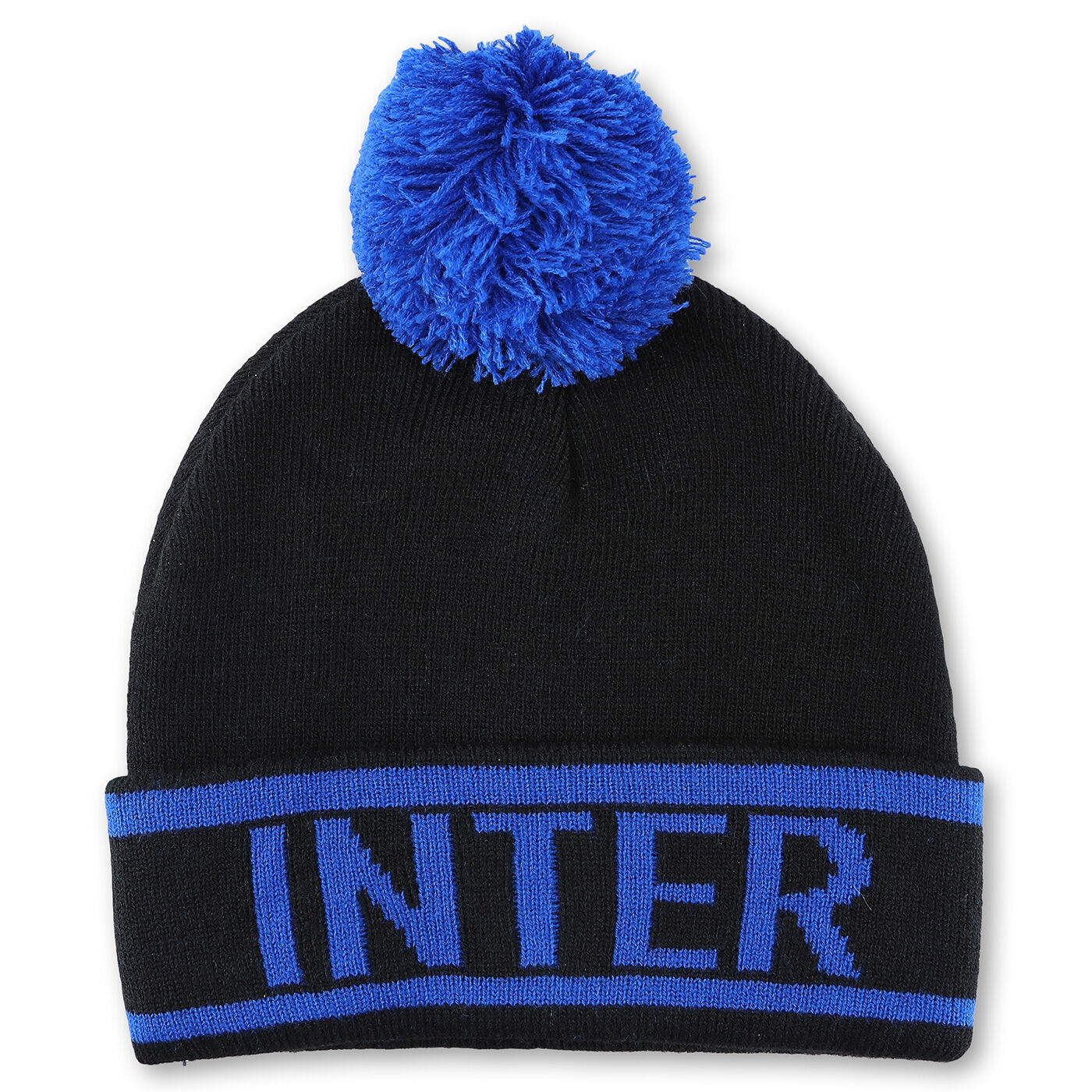 Image IM CONTRAST LETTERING POM POM BEANIE