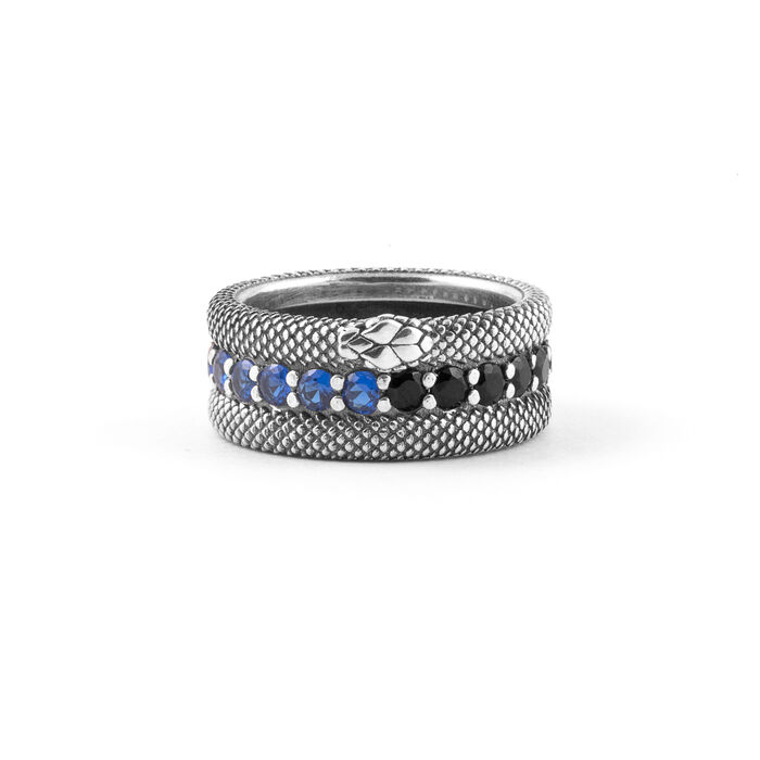 Image IM INTER X NOVE25 ANNEAU ÉCAILLE AVEC DIAMANTS NERAZZURRI