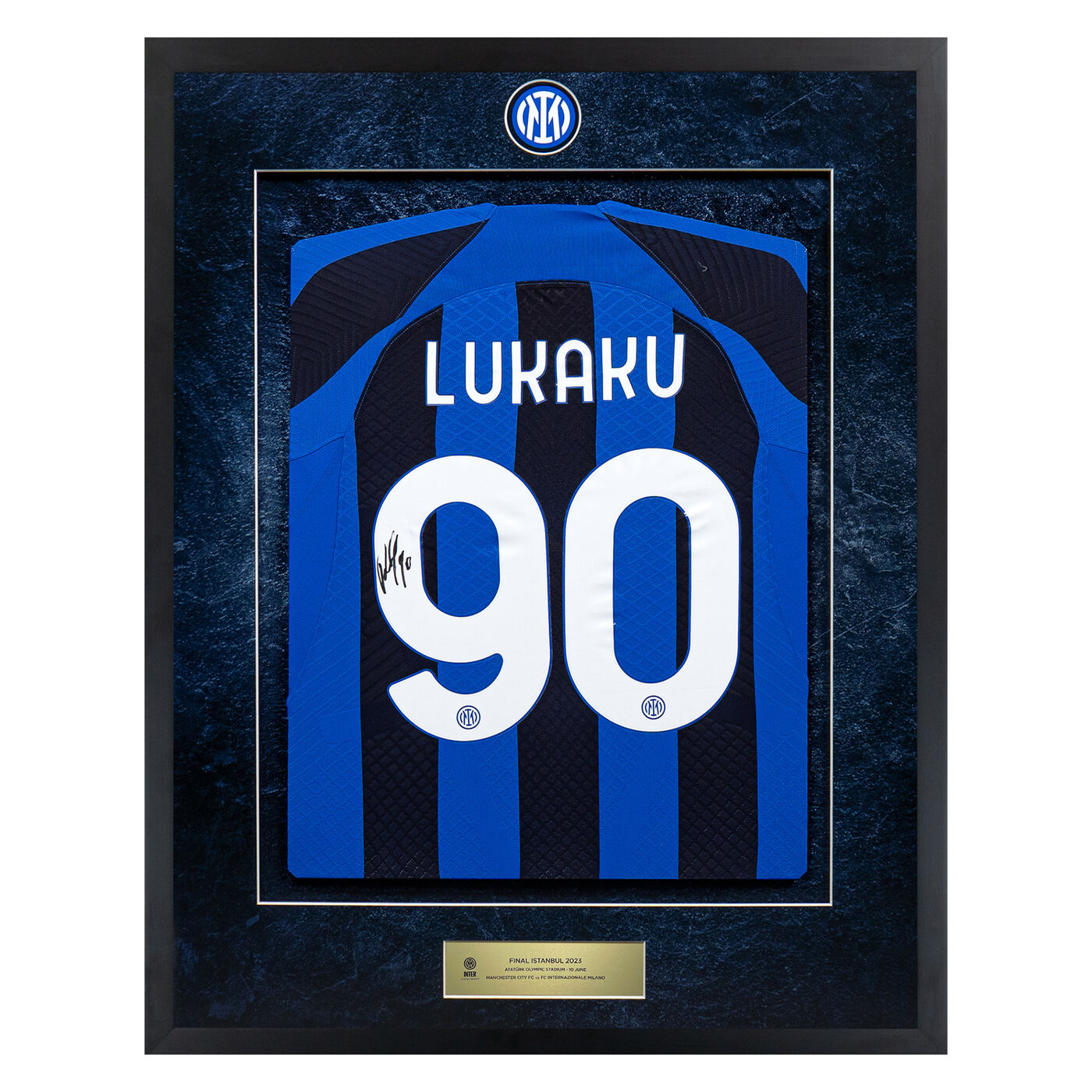 Image IM PRIMERA CAMICETA MATCH FINAL JERSEY ISTANBUL 2023 FIRMADA LUKAKU