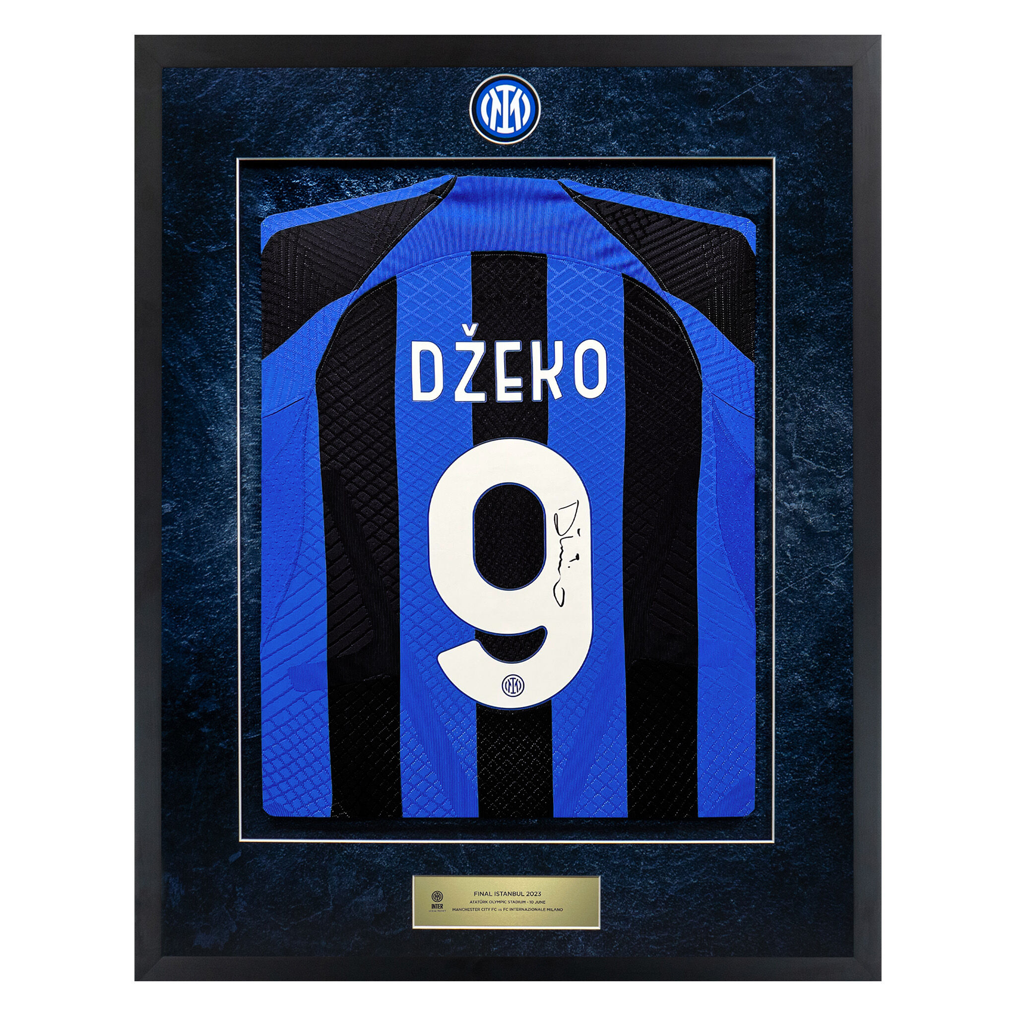 IM HOME MATCH JERSEY FINAL ISTANBUL 2023 SIGNED DZEKO