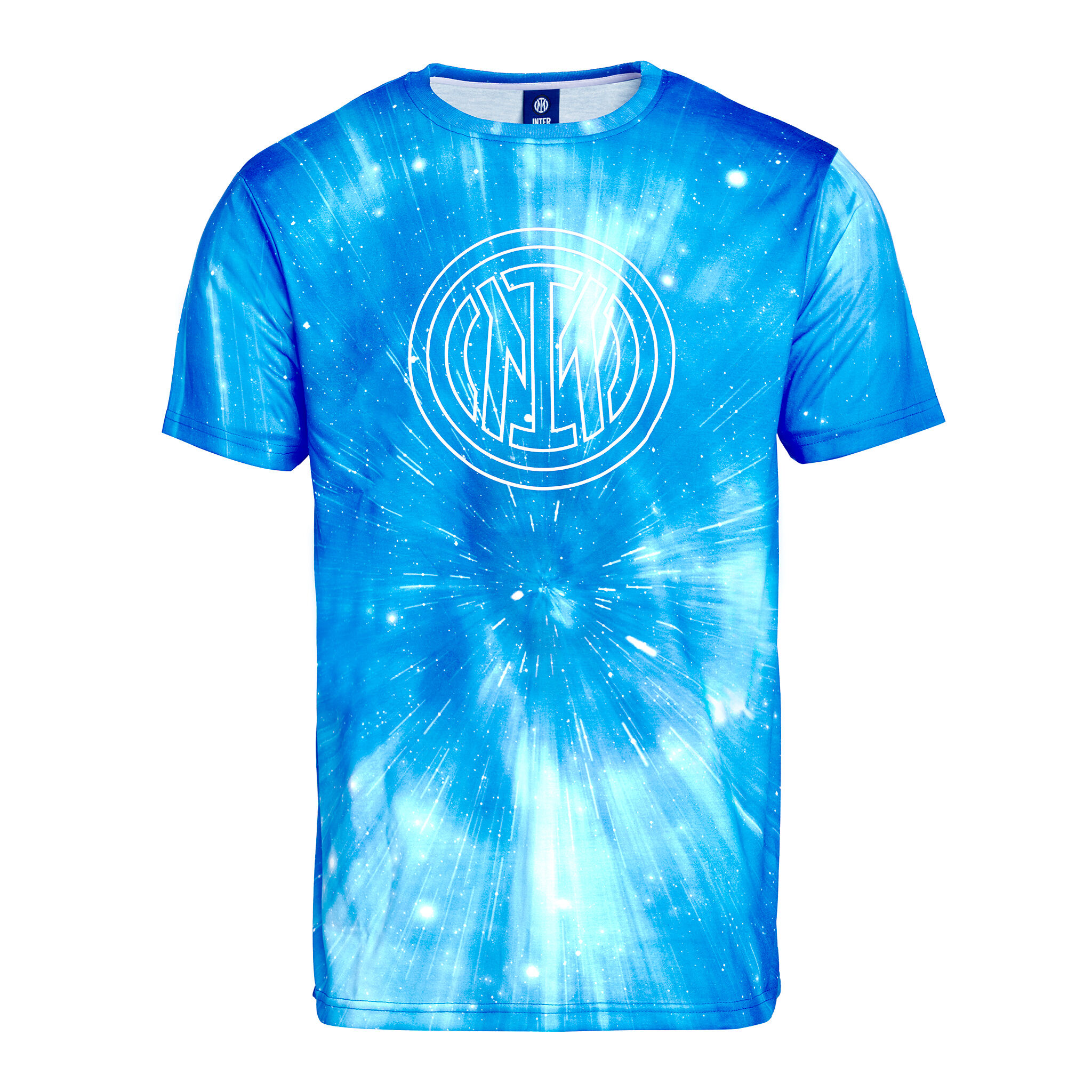 Blue galaxy t shirt on sale