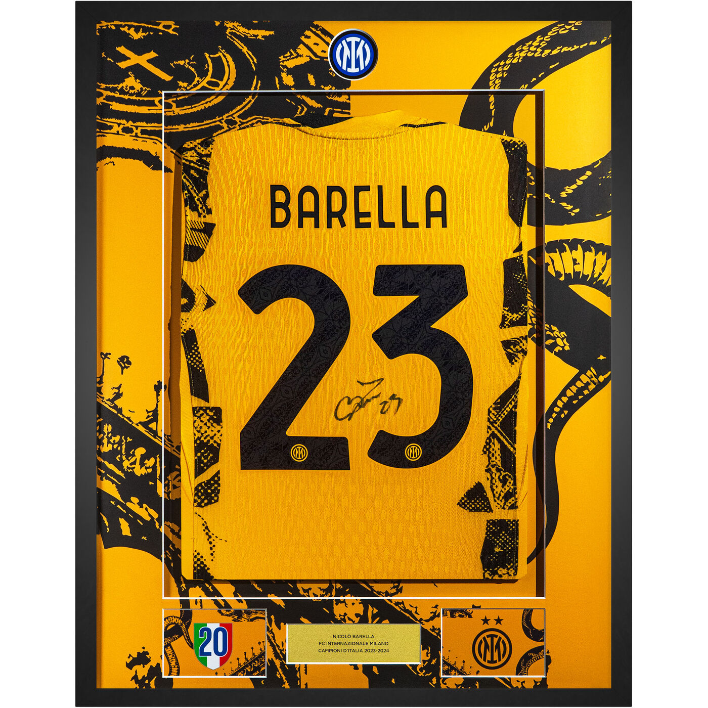 Image IM THIRD MATCH JERSEY 2 STARS 2024/25 SIGNED BY BARELLA