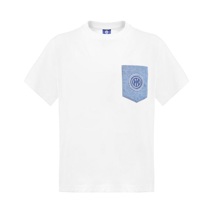Image IM T-SHIRT CON TASCHINO DENIM BAMBINO