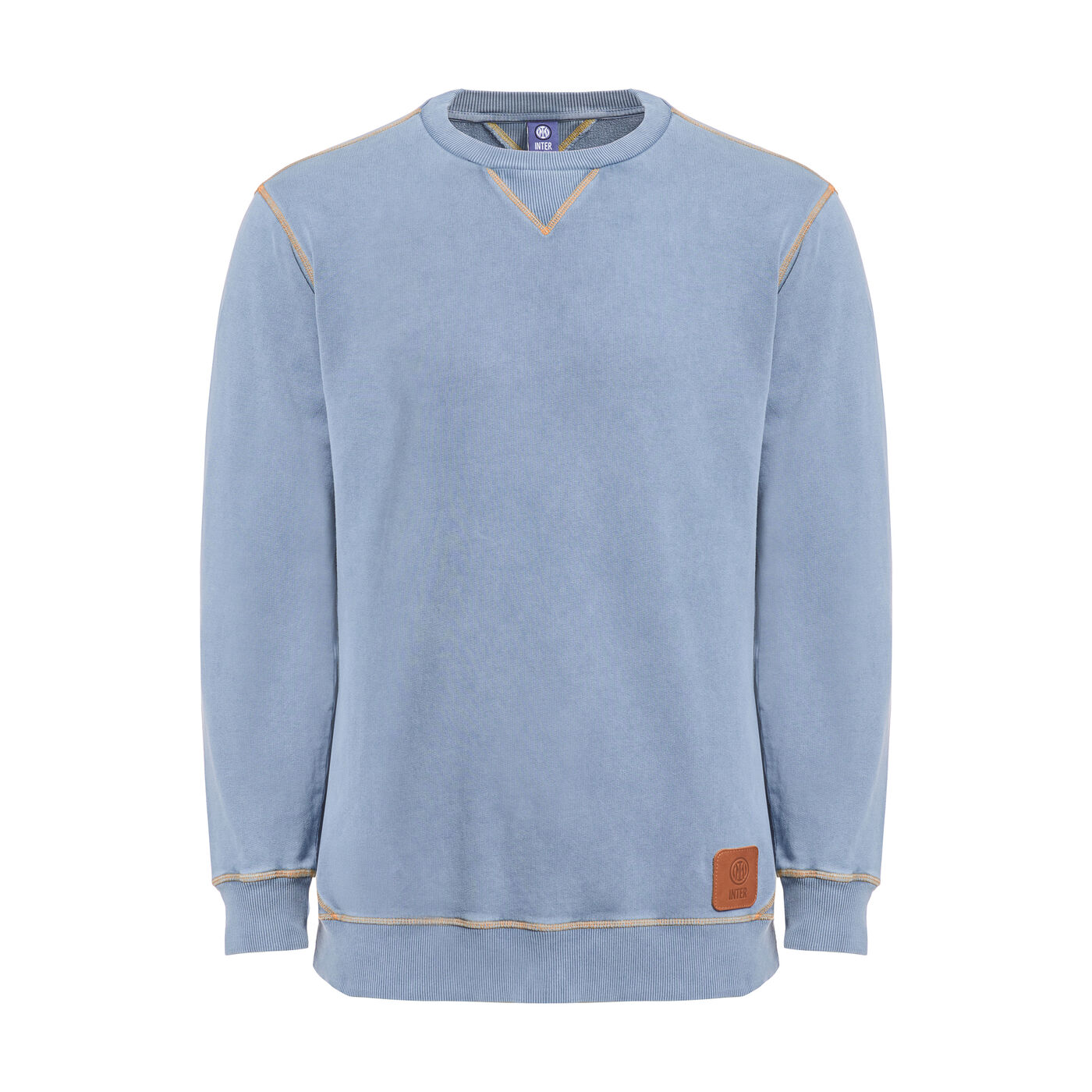 Image IM FELPA GIROCOLLO STONE WASH DENIM
