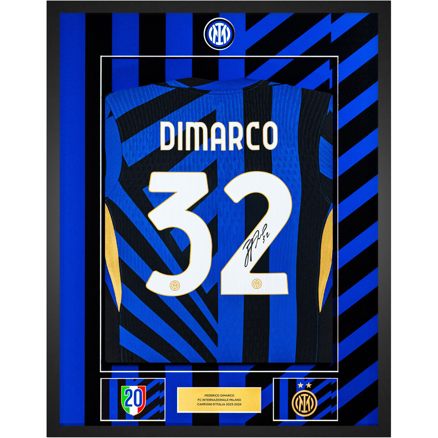 Image IM HOME MATCH JERSEY 2 STARS 2024/25 SIGNED BY DIMARCO