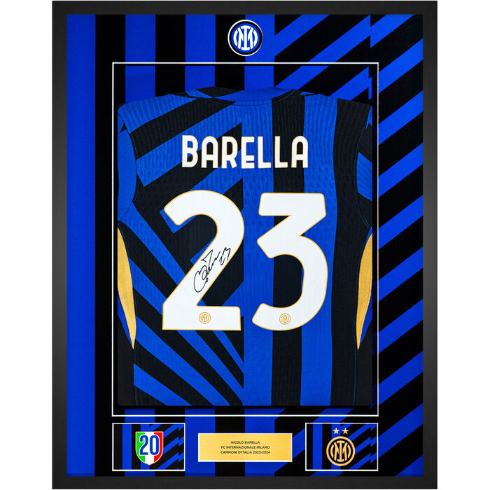 Image IM HOME MATCH JERSEY 2 STARS 2024/25 SIGNED BY BARELLA