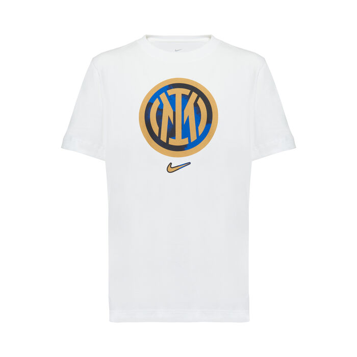 Image IM NIKE T-SHIRT LOGO CREST BIANCA BAMBINO