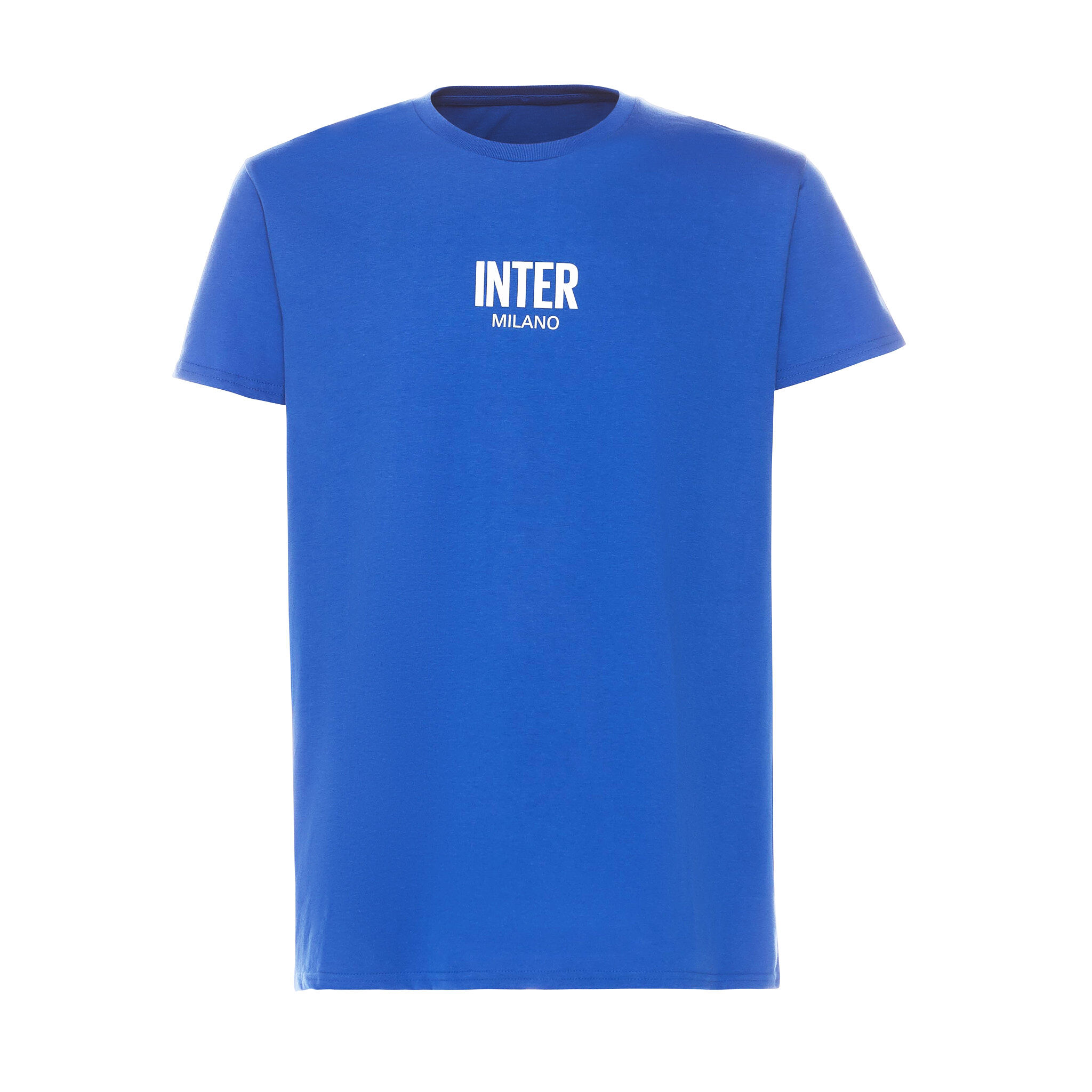 Inter Milano Blu E Nero T-Shirt 100% Cotone Uomo 