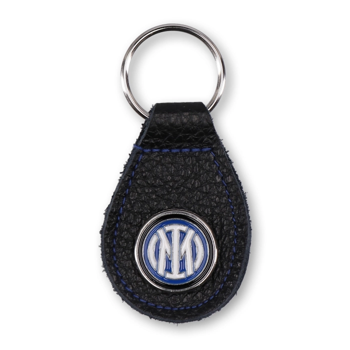 INTER BLACK ECOLEATHER KEYRING NEW