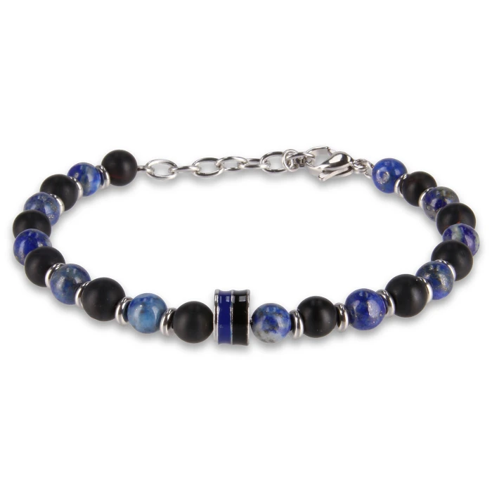 INTER BLACK AND BLUE STONES BRACELET