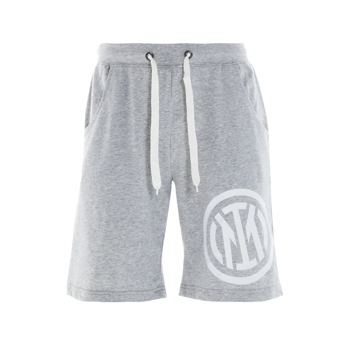 INTER GREY LOGO SHORTS