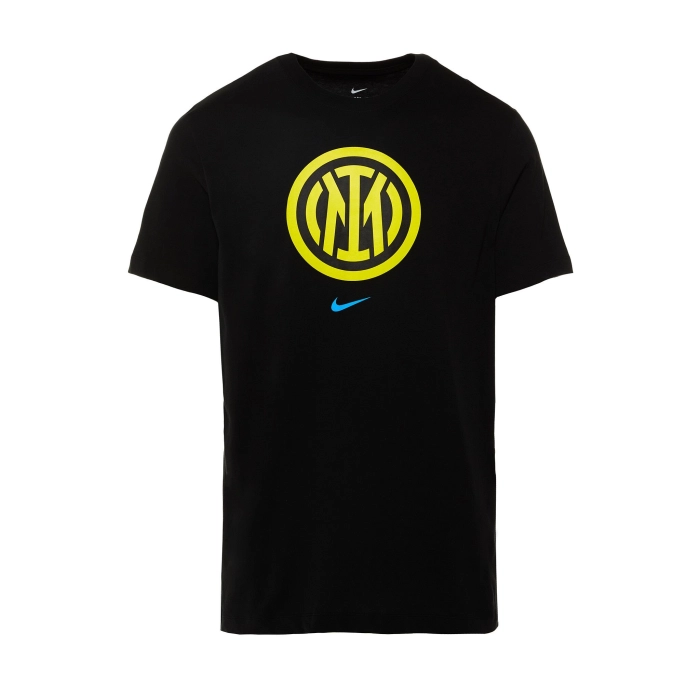 INTER BLACK/YELLOW CREST T-SHIRT 2022/23