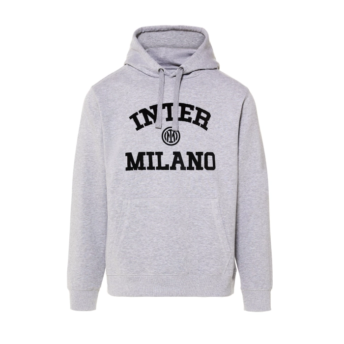 INTER LIGHT GREY HOODIE TOP COLLEGE EDITION