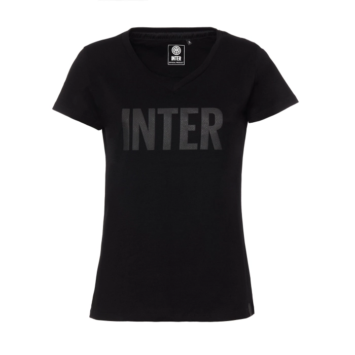 INTER BLACK RUBBER T-SHIRT - WOMAN