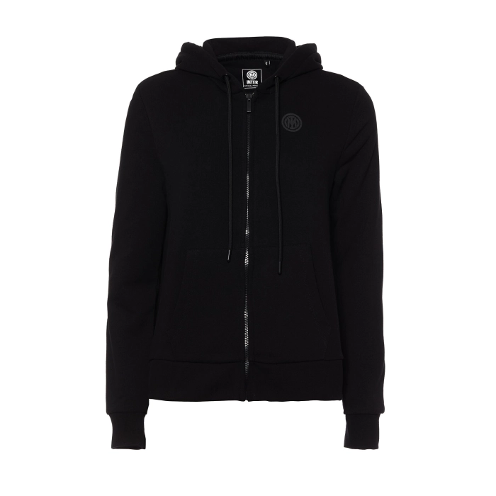 INTER BLACK RUBBER HOODIE - WOMAN