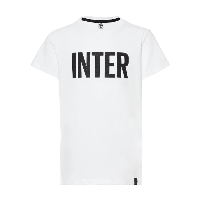 INTER WHITE RUBBER T-SHIRT - KIDS