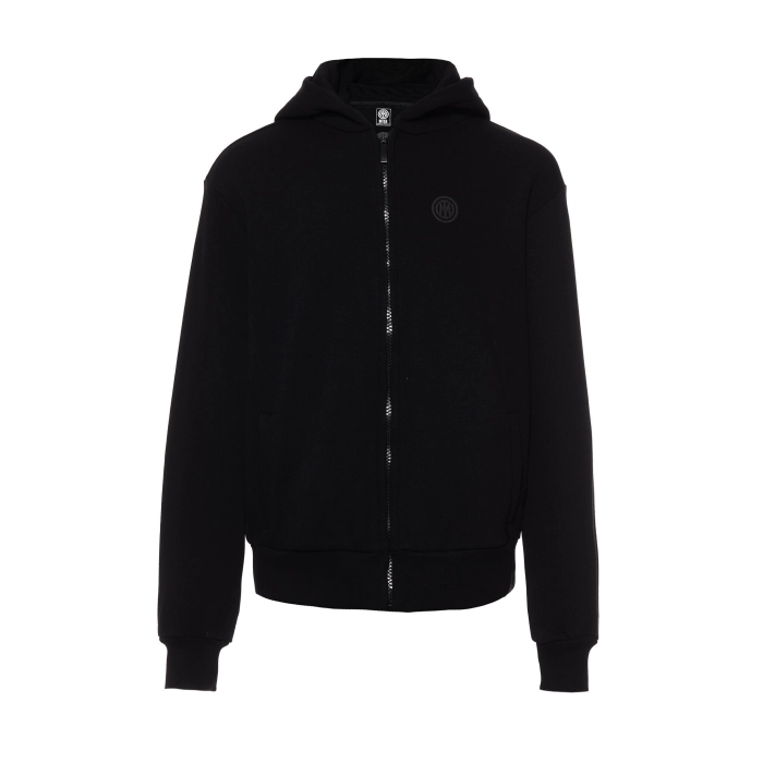 INTER BLACK RUBBER HOODIE - KIDS