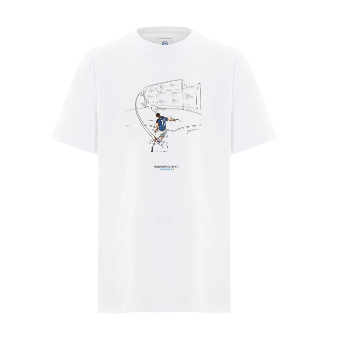 INTER WHITE LAUTARO VS MILAN SUPERCUP T-SHIRT - KIDS