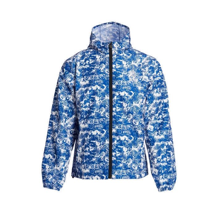 INTER WHITE ALLOVER PATTERN RAIN JACKET