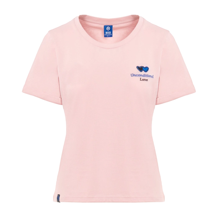 INTER PINK EMBROIDERY UNCONDITIONAL LOVE TEE - WOMAN