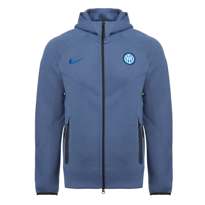 INTER DIFFUSED BLUE TECH FLEECE HOODIE TOP 2024/25