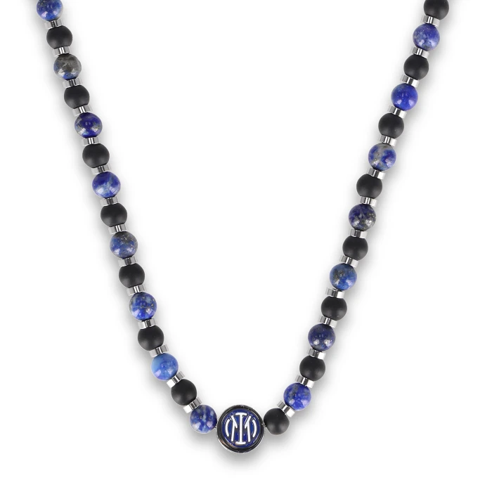INTER LOGO AND STONES NECKLACE