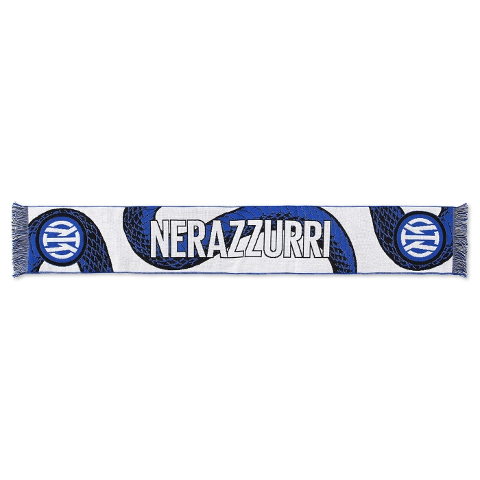 Inter Sciarpa Jacquard Nerazzurri Bianca