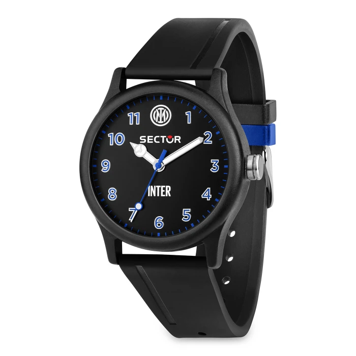 SECTOR X INTER BLACK DIAL SILICONE BRACELET WATCH