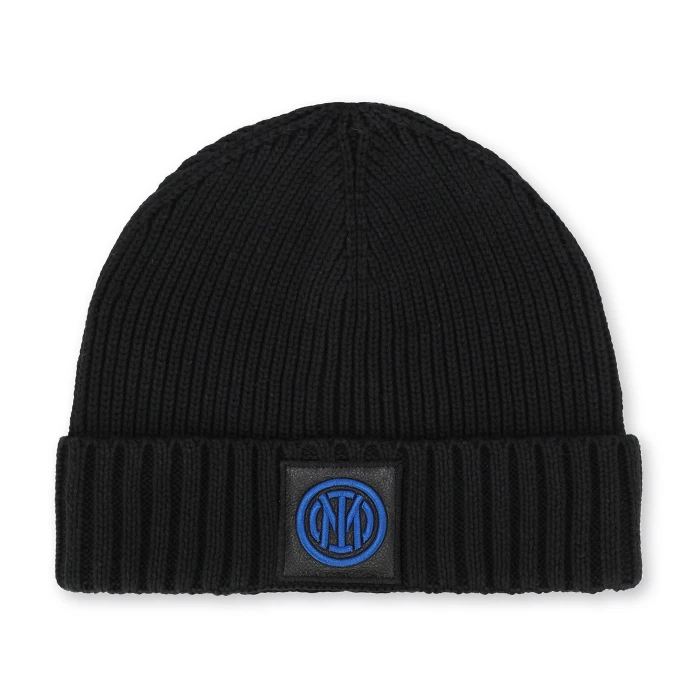 Inter Berretto Skipper Nero Con Logo Blu
