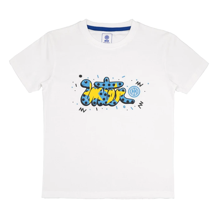 INTER BABY SNAKE WHITE T-SHIRT - KIDS