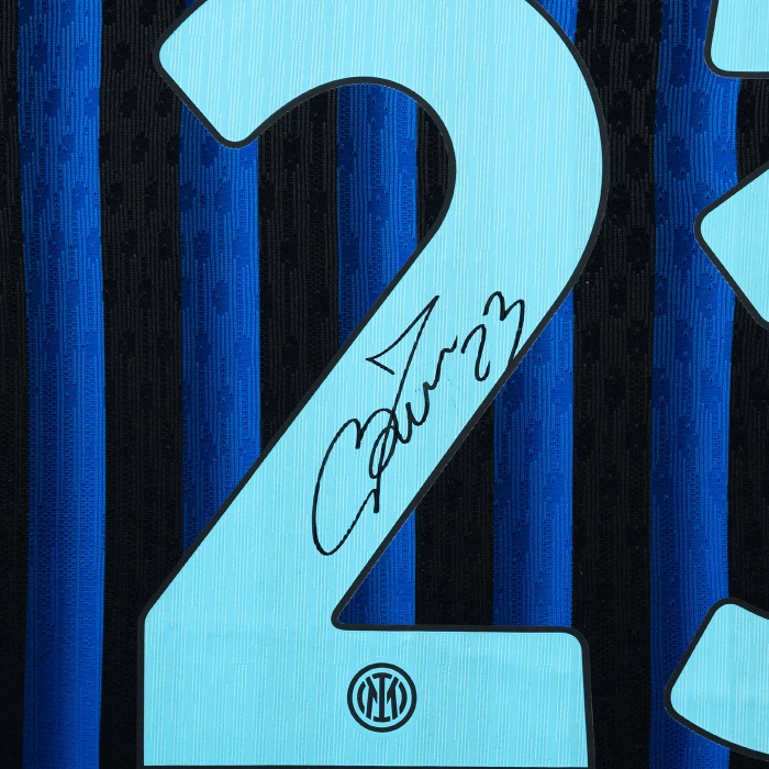 INTER HOME MATCH JERSEY 2025/26 SIGNED BARELLA