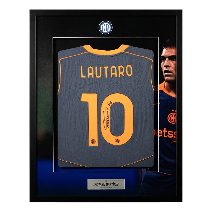 INTER MAGLIA GARA THIRD MATCH 25/26 AUTOGRAFATA LAUTARO