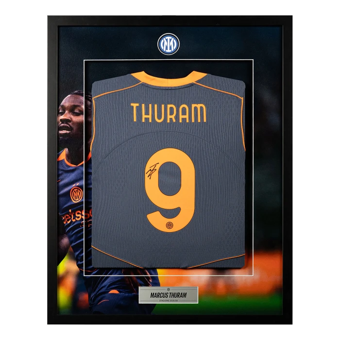 INTER MAGLIA GARA THIRD MATCH 25/26 AUTOGRAFATA THURAM