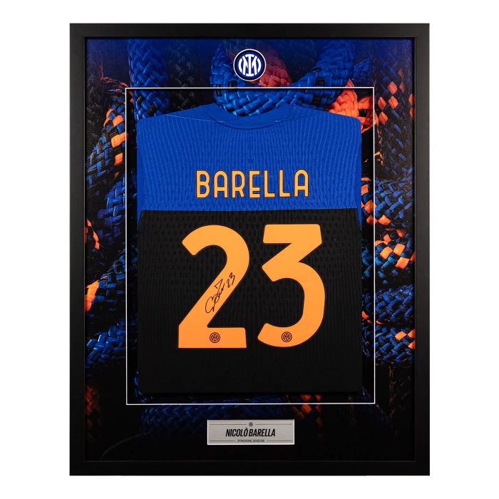 INTER FOURTH MATCH JERSEY 2025/26 SIGNED BARELLA