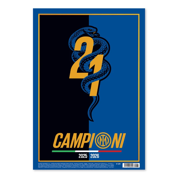 INTER CAMPIONI D'ITALIA 2025/26 MAXI CARD