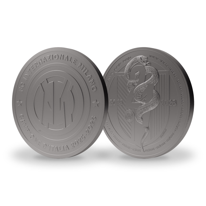 INTER 925 SILVER ITALIAN CHAMPIONS 2025/2026 MEDAL